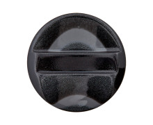 1 Polyesterknopf - Rund - 18mm - Öse - Erhaben - Muster - Schwarz/Grau