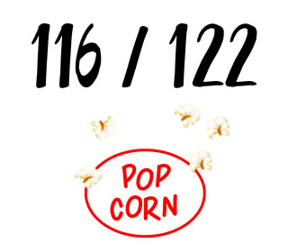 DIY-Nähset Kleidchen - Popcorn - Größe 116/122 - Jersey - Fasching - Karneval - Kostüm - zum selber Nähen - abby and me