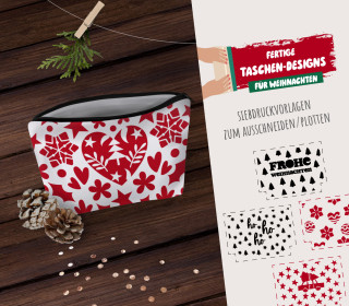 FREEBIE - Fertige Taschen-Designs - Weihnachten - Siebdruck Vorlagen