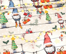 Sommersweat - Wichtelparade - Kombistoff - Wichtel - Sand - Make Art Berlin - Bio Qualität - abby and me