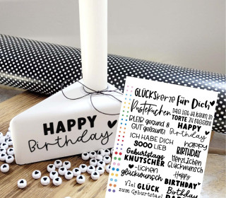 Rub-On Sticker - Geburtstag - Happy Birthday - Tante Henni Rub-Ons - vielfältig nutzbar