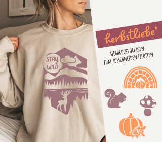 FREEBIE - Herbstliches Designs - Siebdruck Vorlagen