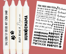 DIN A4 - Tattoofolie - Hundemama - für Kerzen / Keramik