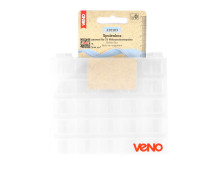 1 Spulenbox - Für 25 Nähmaschinenspulen - veno - Transparent