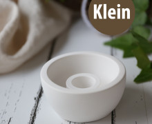 Silikon - Gießform - Kerzenhalter - Lichtschale - für Stabkerzen - rund - vielfältig nutzbar