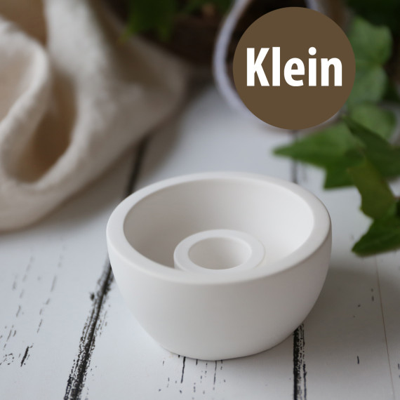 Silikon - Gießform - Kerzenhalter - Lichtschale - für Stabkerzen - rund - vielfältig nutzbar