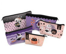 DIY-Nähset - Softshell - Fleece - 5 Wetbags - Spooky Cats - Halloween - abby and amy