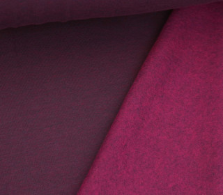 Kuschelsweat Light - Dunkel Meliert - Bordeaux - Sweat Angeraut