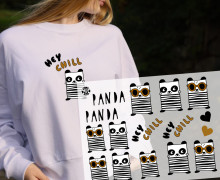 Onkel Bo's Bügelbilder - DIN A4 - Panda Chill