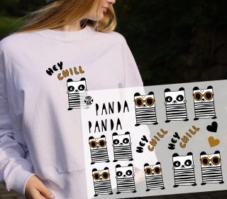 Onkel Bo's Bügelbilder - DIN A4 - Panda Chill