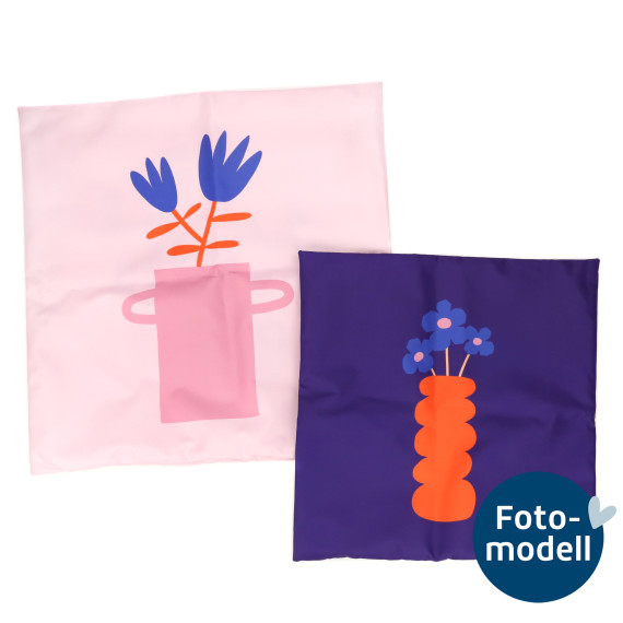 FOTOMODELL - Kissen-Set fertig genäht - Flower Explosion - Vases - Outdoorstoff
