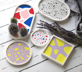 Outdoorstoff - Terrazzo - Inlays für Silikon - Probierset - studio.mARTinchen - abby and amy