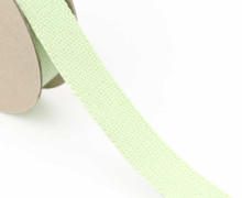1 Meter Gurtband  - 30mm - Baumwolle - Weißgrün