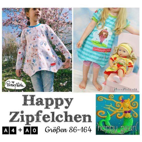 eBook -  Shirt und Tunika  HAPPY ZIPFELCHEN  Gr. 86 - 164 von Happy Pearl
