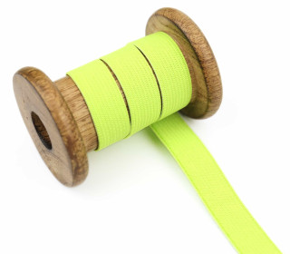 2 Meter Gummiband - Zugeschnitten -  Uni - 15mm - Gelbgrün