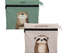 DIY-Nähset - 2 Wetbags - Softshell - Otter & Faultier