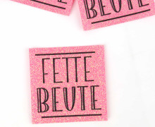 1 XXL GLITZERLABEL - Pink - Fette Beute