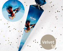 DIY-Nähset Schultüte - Cooler Adler - Velvet - zum selber Nähen