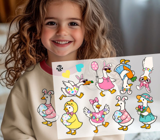 Onkel Bo's Bügelbilder - DIN A4 - Süße Ostergänse