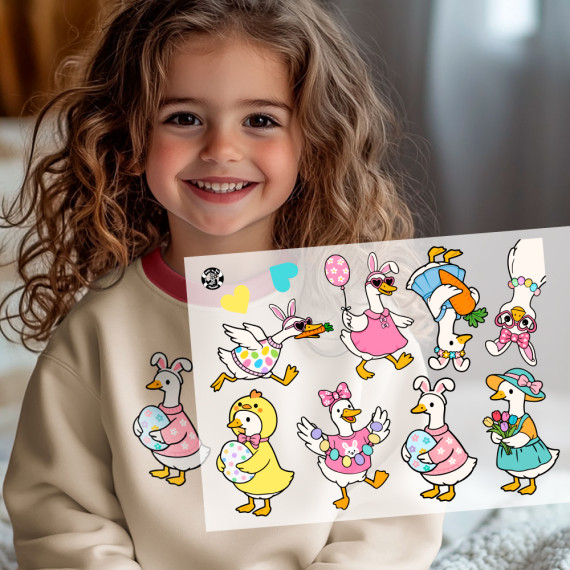 Onkel Bo's Bügelbilder - DIN A4 - Süße Ostergänse