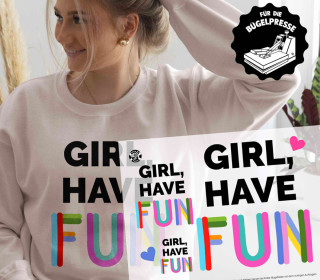 Onkel Bo's Bügelbilder - DIN A4 - Girl Have Fun - BIG
