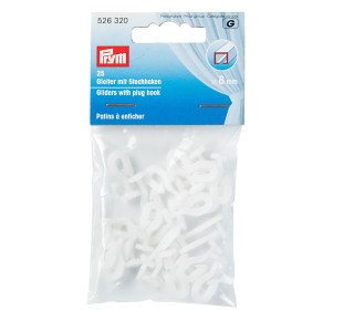 25 Gleiter Mit Stechhaken - 8mm - Prym - Weiß
