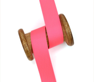 1m Weiches Gurtband - Uni - 25mm - Neonpink