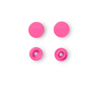 30 Nähfrei Druckknöpfe - Color Snaps - Rund - Kunststoff - 12,4mm - Prym - Pink