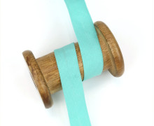 3 Meter Schrägband - Baumwolle - Minttürkis - Uni - 2cm x 3m - Zugeschnitten