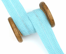 1 Meter Einfassband - Wolltresse - Falztresse - 30mm - Uni - Türkis Hell