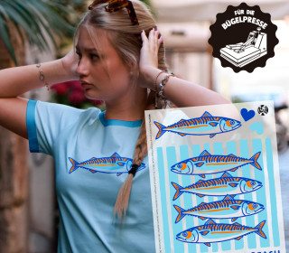 Onkel Bo's Bügelbilder - DIN A4 - Fische - Meet me at the beach - BIG