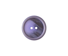 1 Polyesterknopf - 12mm - 2-Loch - Farbverlauf - Erhabener Rand - Flieder
