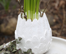 Silikon - Gießform - Große Vase mit Federn - Federdesign - vielfältig nutzbar