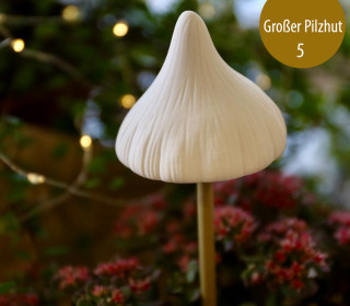 Silikon - Gießform - Pilzhüte - für Stöcker/Stäbe - Herbst - Großer Pilzhut 5 -  vielfältig nutzbar