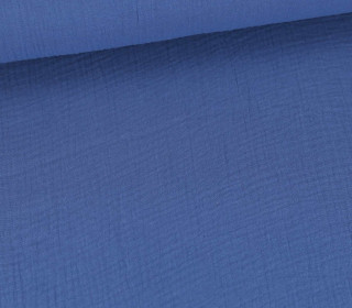 Musselin - Muslin - Double Gauze - Uni - Brillantblau - 125g - Schnuffeltuch - Windeltuch