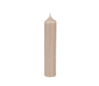 1 kurze Stabkerze - Taupe - 10cm - Ø 2,2cm - Paraffin - Kerzenfarm Hahn