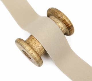 1m Gummiband - Elastisch - Uni - 40mm - Sand