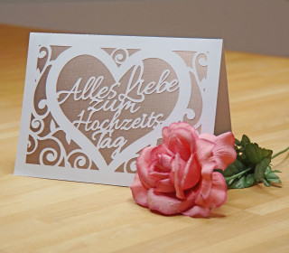 Plotterdatei Karte Alles Liebe zum Hochzeitstag