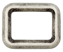 1 Rechteck-Ring - Vierkant - 25mm - Metall - Kantig