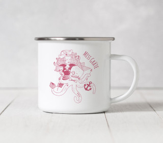 Emaille Becher - Miss Gräte - Maritim