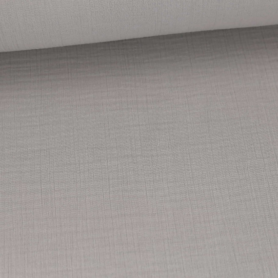 Musselin - Muslin - Double Gauze - Extrabreit - 240cm - Uni - Grau - Schnuffeltuch - Windeltuch
