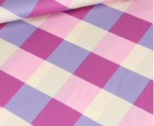 Baumwoll Satin - Webware - NERIDA HANSEN - Large Gingham - Flieder