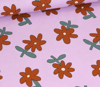 Bio Jersey - JENNIFER BOURON - Cute Daisy - Flieder
