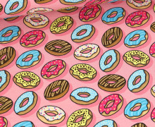 Bio-Sommersweat - French Terry - OMG Donuts - Classics - Rosa - Hamburger Liebe