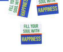 1 Label - FILL YOUR SOUL WITH HAPPINESS - Anlukaa - Weiß/Royalblau