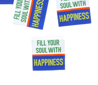 1 Label - FILL YOUR SOUL WITH HAPPINESS - Anlukaa - Weiß/Royalblau