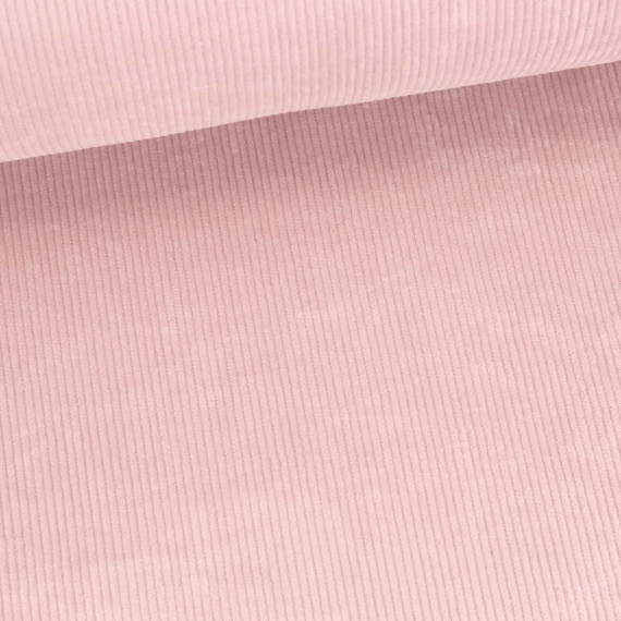 Cord - Breitcord - Leicht Elastisch - 320g - Washed-Look - Uni - Beigerosa