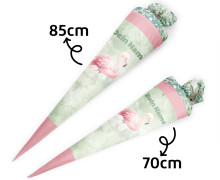 DIY-Nähset Schultüte - Konfigurator - Flamingos - Velvet - personalisiert