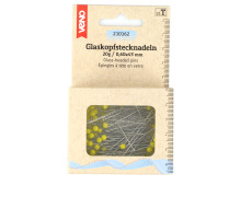 1 Dose Glaskopfstecknadeln - 45x0,60mm - 20g - Silber
