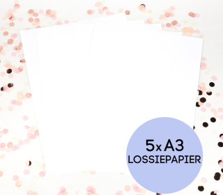 Lossiepapier - 5er Set - A3 - wasser- und reißfest - Siebdruckpapier